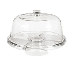 Cerf Dellier Présentoir cloche à gâteau sur pied 28 cm