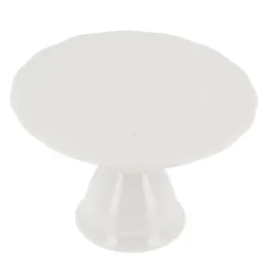 Cerf Dellier Présentoir cupcake individuel blanc en céramique - Ø 10 cm