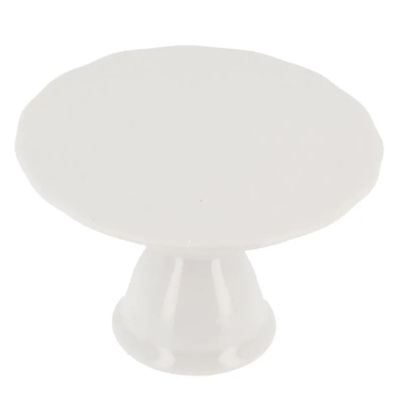 Cerf Dellier Présentoir cupcake individuel blanc en céramique - Ø 10 cm