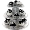 Cerf Dellier Présentoir cupcakes argent rond