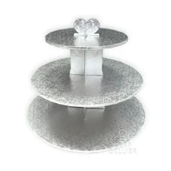 Cerf Dellier Présentoir cupcakes argent rond