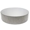 Cerf Dellier Présentoir gâteau effet miroir et contour en strass 25 cm