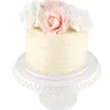 Cerf Dellier Présentoir gâteau en céramique dentelle fantaisie 25 cm