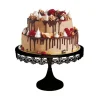 Cerf Dellier Présentoir gâteau noir broderie Ø 30 cm