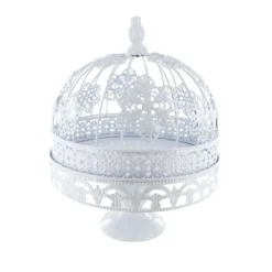 Cerf Dellier Présentoir gâteaux cage brodée 26 cm