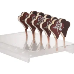 Cerf Dellier Présentoir transparent pour 24 sucettes glacées 36x16,5 cm