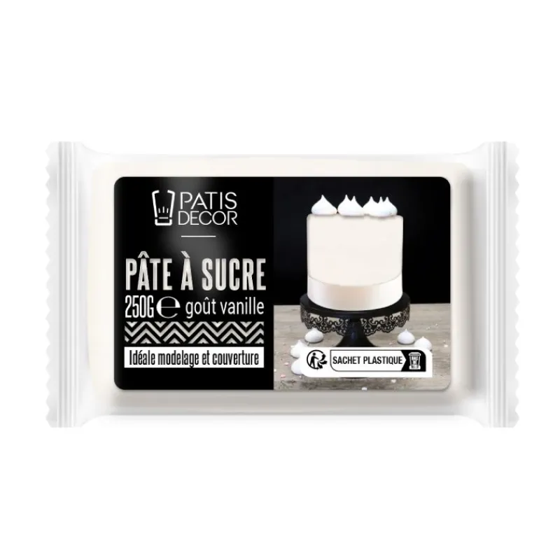 Cerf Dellier Pâte à sucre blanc arôme vanille 250 g