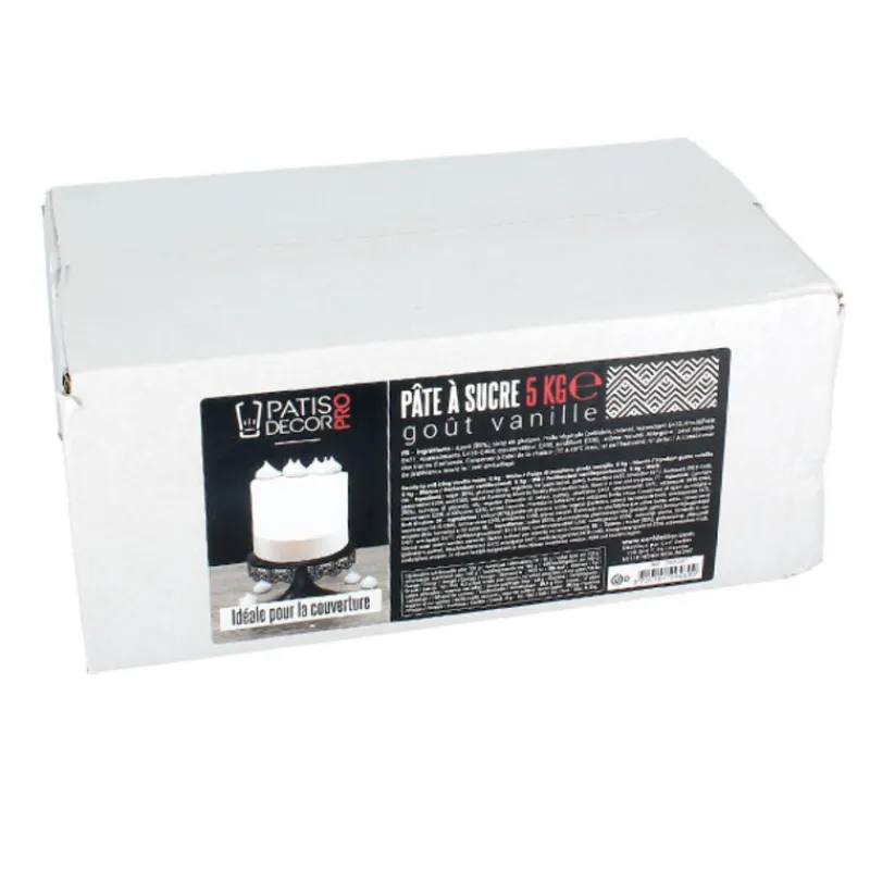 Cerf Dellier Pâte à sucre blanche arôme vanille 5 kg