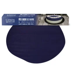 Cerf Dellier Pâte à sucre bleu marine étalée - DDM 06/24
