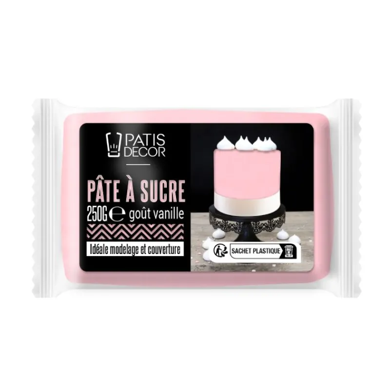 Cerf Dellier Pâte à sucre rose 250 g