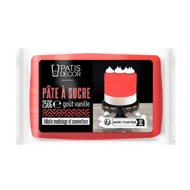 Cerf Dellier Pâte à sucre rouge 250 g