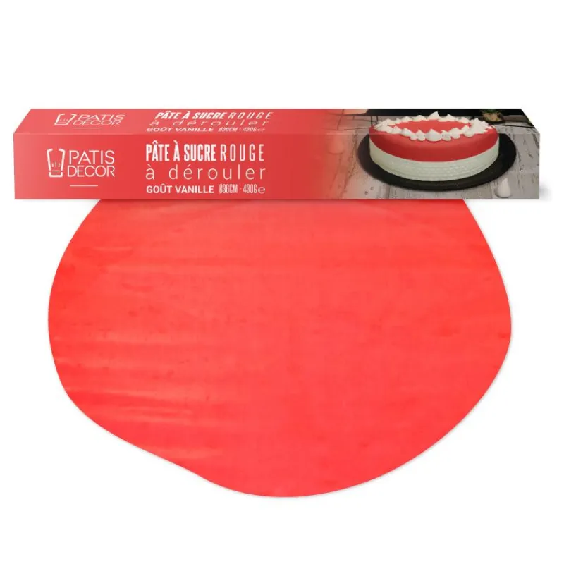 Cerf Dellier Pâte à sucre rouge étalée - DDM 06/24