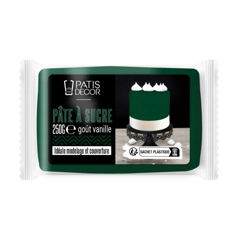 Cerf Dellier Pâte à sucre vert sapin 250 g