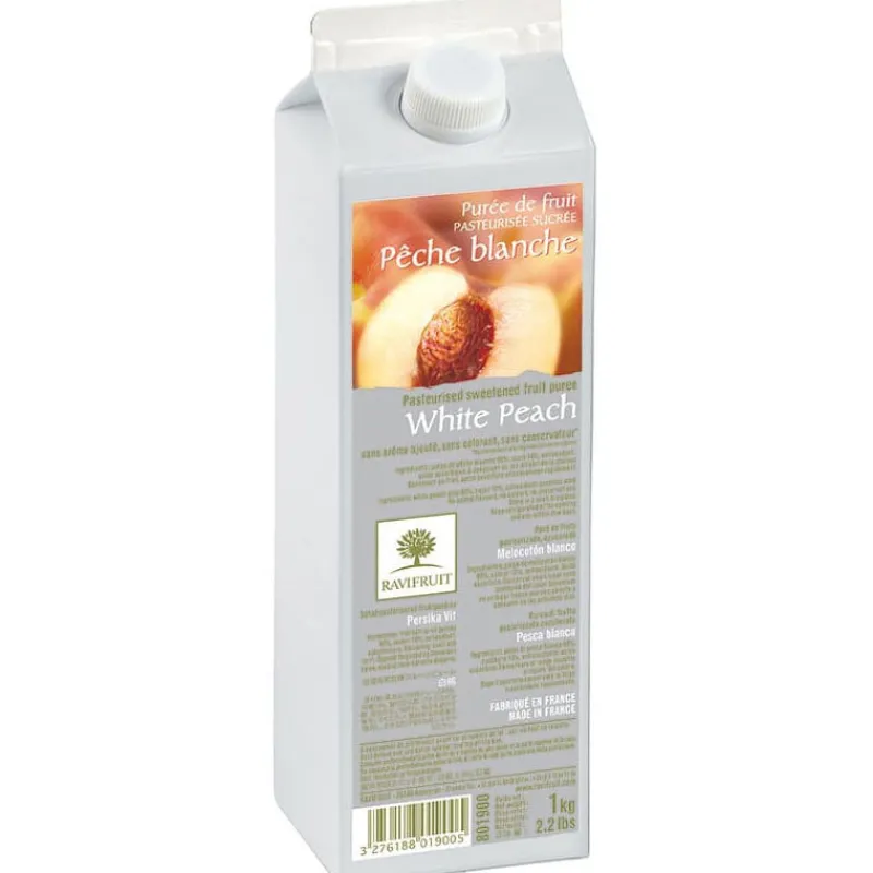 Cerf Dellier Purée de pêche blanche Ravifruit 1 kg