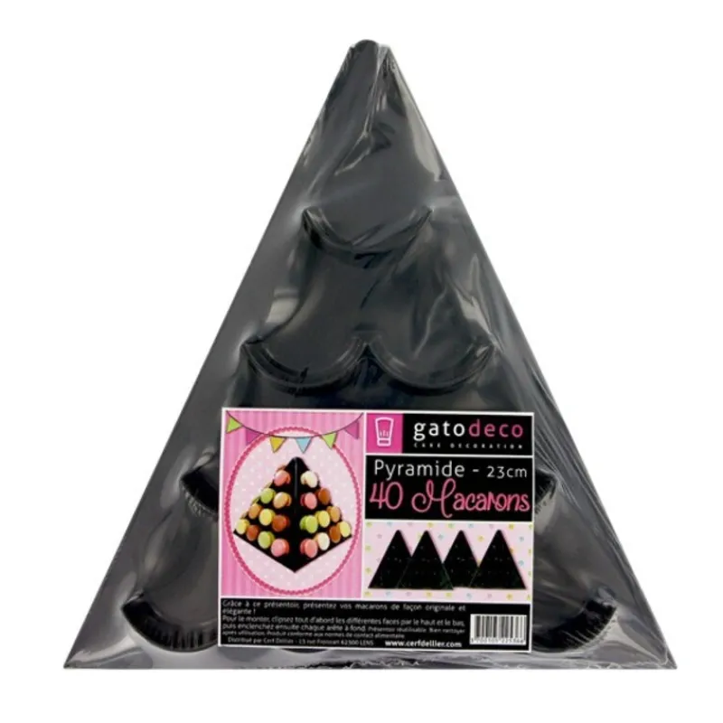 Cerf Dellier Pyramide à macarons noire