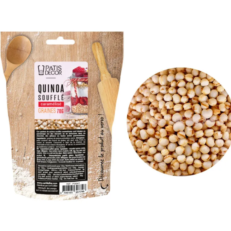 Cerf Dellier Quinoa soufflé caramélisé 70 g