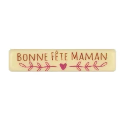 Cerf Dellier Rectangle Chocolat blanc Bonne Fête Maman (x66)