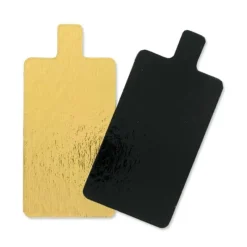 Cerf Dellier Rectangles carton avec languette Or / Noir (x 200)