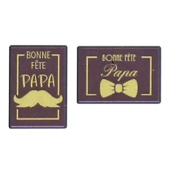 Cerf Dellier Rectangles chocolat Bonne Fête Papa (x 25) - DDM 10/24
