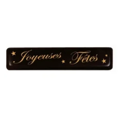Cerf Dellier Rectangles chocolat noir Joyeuses Fêtes (x132)