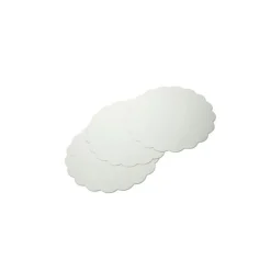Cerf Dellier Rond carton festonné blanc (x250)