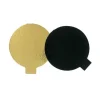 Cerf Dellier Rond carton Noir / Or individuel 8 cm (x 200)