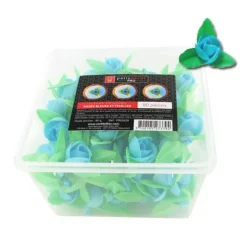 Cerf Dellier Roses bleues et feuilles en azyme (x80)
