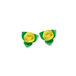 Cerf Dellier Roses jaunes avec feuilles x10