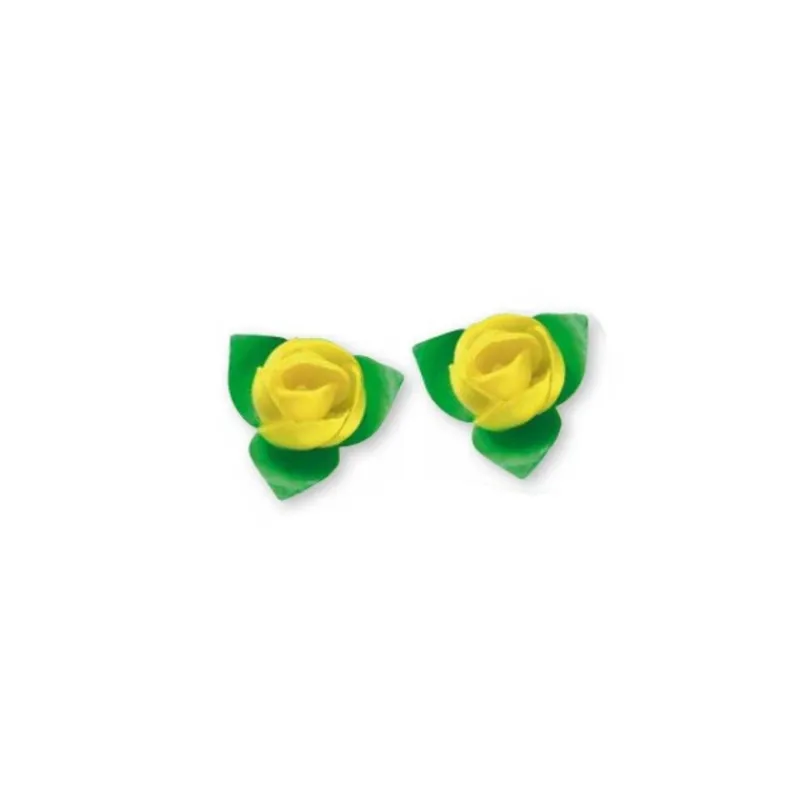 Cerf Dellier Roses jaunes avec feuilles x10
