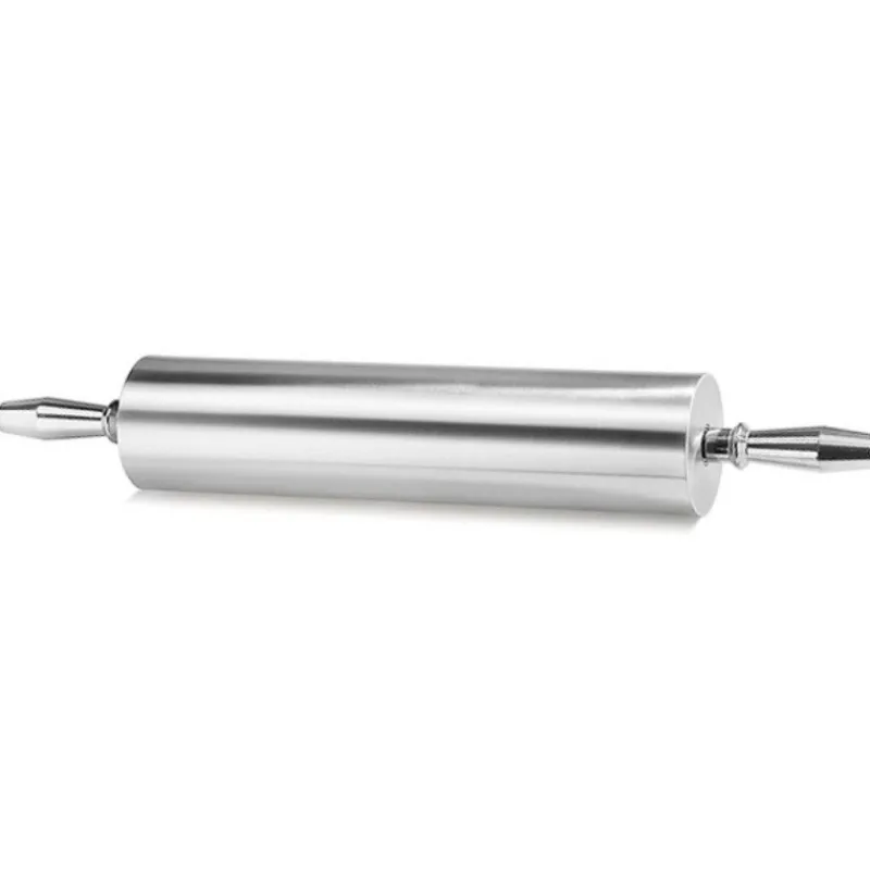 Cerf Dellier Rouleau à pâte aluminium avec poignées tournantes 38 cm diamêtre 9 cm