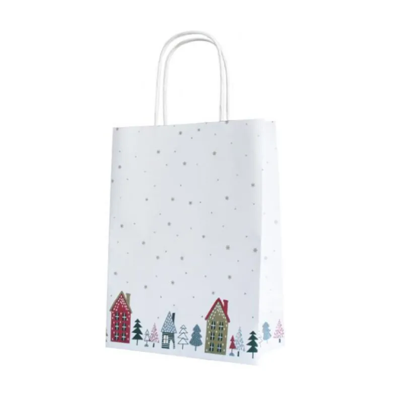 Cerf Dellier Sacs papier village de Noël (x25)