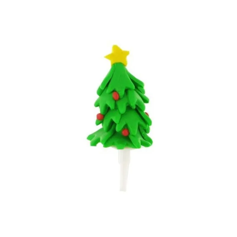 Cerf Dellier Sapin de Noël 3D sur pique