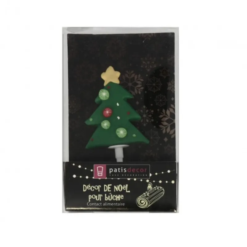 Cerf Dellier Sapin de Noël décoré sur pique