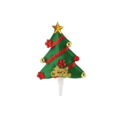 Cerf Dellier Sapin de Noël décoré sur pique