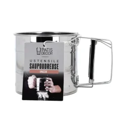 Cerf Dellier Saupoudreuse inox avec tamis et poignée