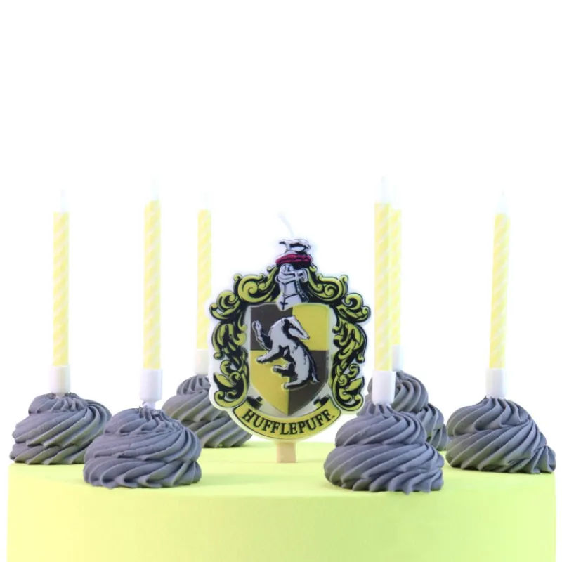 Cerf Dellier Set de 7 bougies d'anniversaire Poufsouffle Harry Potter