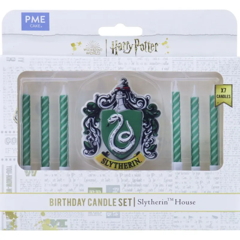 Cerf Dellier Set de 7 bougies d'anniversaire Serpentard Harry Potter