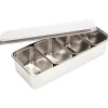 Cerf Dellier Set de 5 mini-plats japonais inox pour mise en place