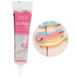 Cerf Dellier Stylo pâtissier rose goût chocolat