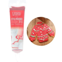 Cerf Dellier Stylo pâtissier rouge goût chocolat