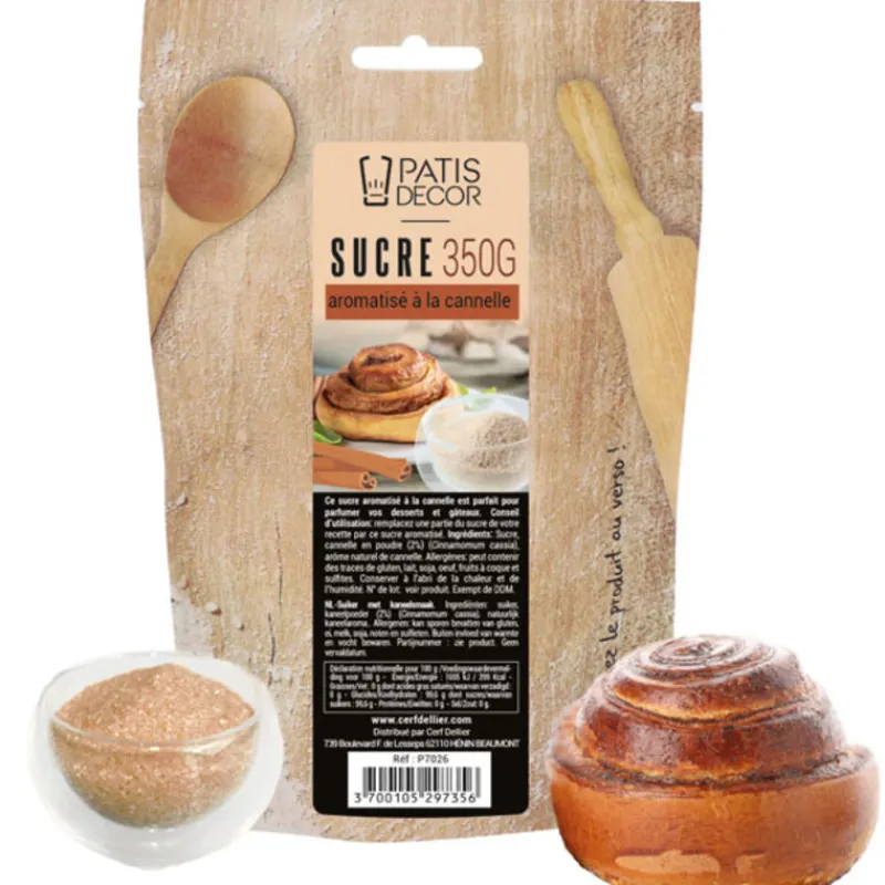 Cerf Dellier Sucre aromatisé à la cannelle 350 g