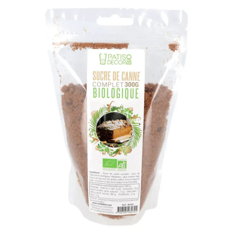Cerf Dellier Sucre de canne complet Bio 300 g