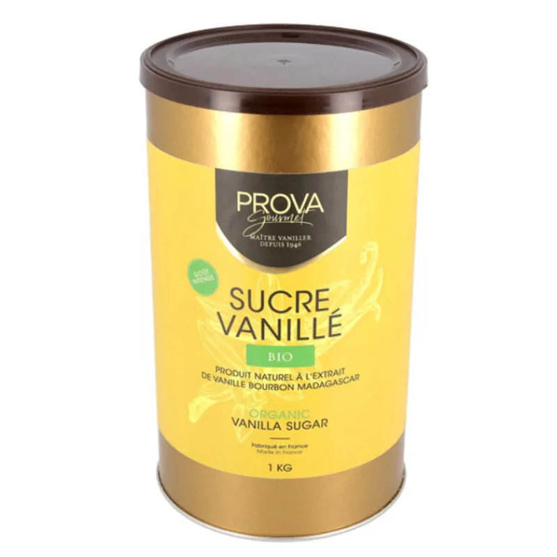 Cerf Dellier Sucre vanillé bio Prova 1 kg - DDM 03/24