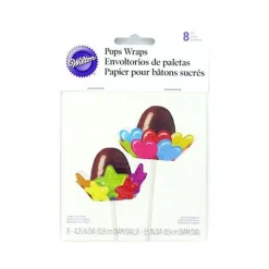 Cerf Dellier Support à cake pops coeurs étoiles Wilton (x8)