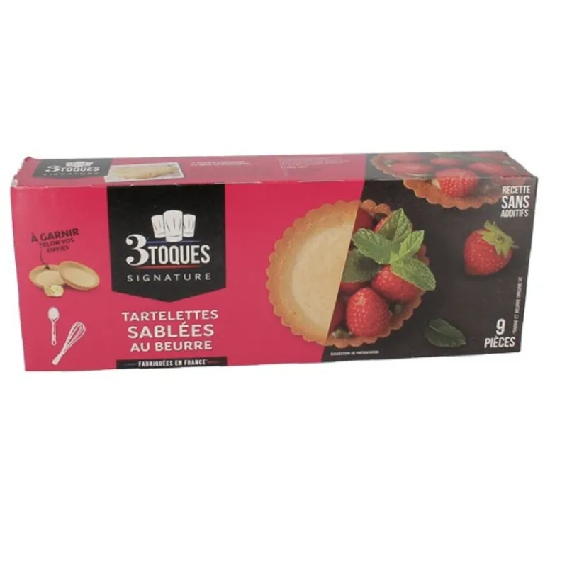 Cerf Dellier Tartelettes sablées au beurre (x9)