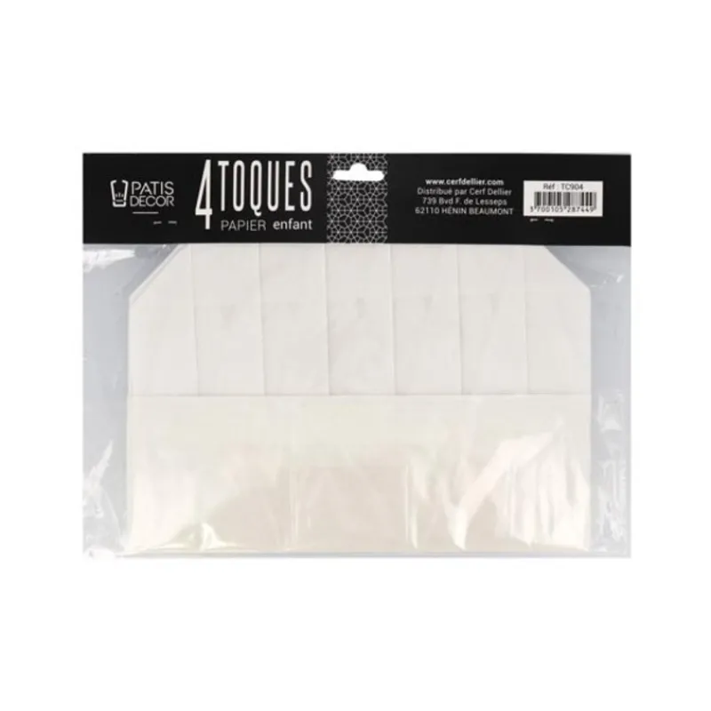 Cerf Dellier Toque en papier plissé pour enfant (x 4)