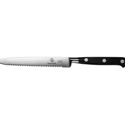 Cerf Dellier Tradition couteau à tomates micro denté forgé monobloc 13 cm