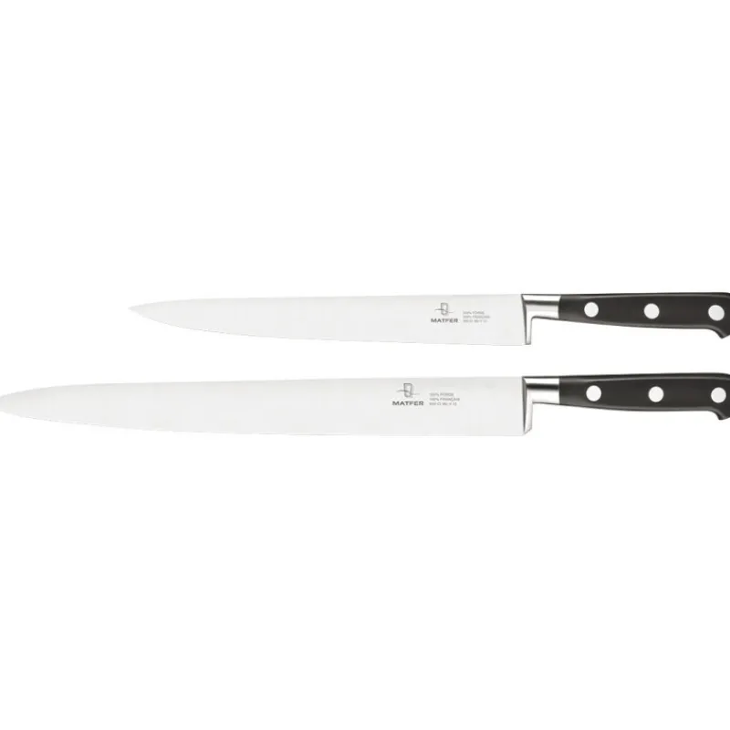 Cerf Dellier Tradition couteau tranchelard forgé monobloc inox 30 cm