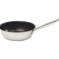 Cerf Dellier Tradition inox sauteuse évasée anti-adhérente 24 cm