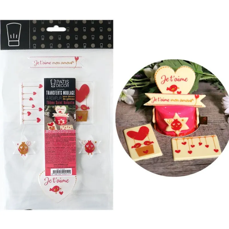 Cerf Dellier Transfert chocolat thème Saint Valentin